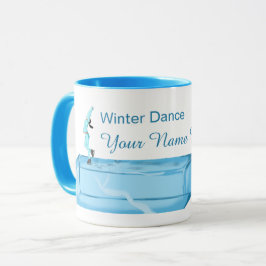 Persönlicher Wintertanz auf Eiswürfel Tasse