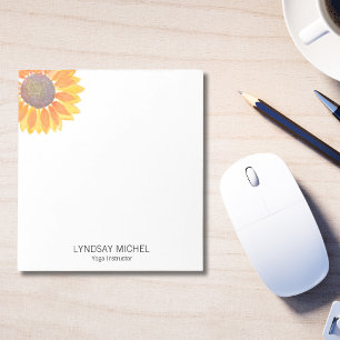 Persönlicher Yoga-Inder Sunflower Notizblock