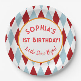 Persönlicher Zirkus-Geburtstag Pappteller