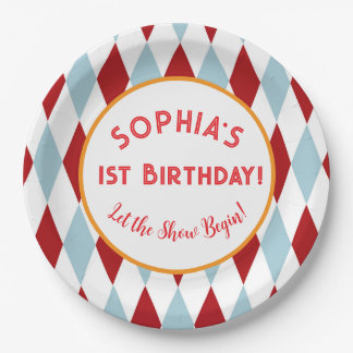 Persönlicher Zirkus-Geburtstag Pappteller
