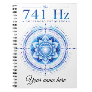 Persönliches 741 Hz Solfeggio-Frequenz-Notizbuch Notizblock
