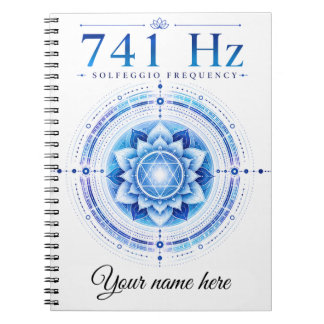 Persönliches 741 Hz Solfeggio-Frequenz-Notizbuch Notizblock