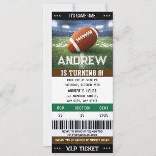 Persönliches American-Football-Ticket Einladung