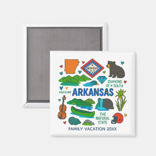 Persönliches Andenken an die Arkansas-Familienreis Magnet