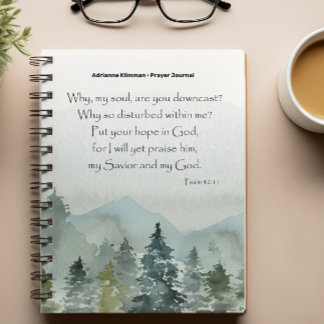 Persönliches Bibelvers Berge Gebetsjournal Notizbuch