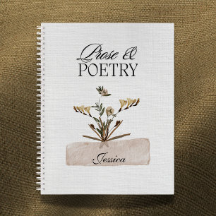 Persönliches Blumen-Notizbuch für Prosa und Poesie Notizbuch