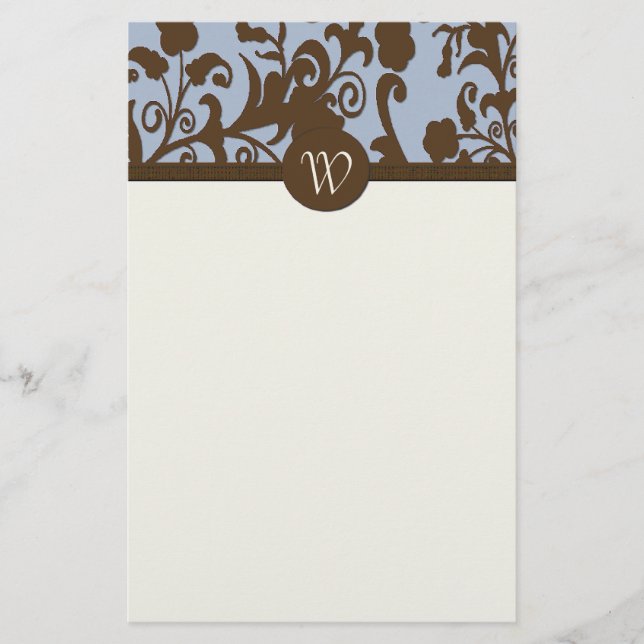 Persönliches Briefpapier eleganten Browns und des (Vorderseite)
