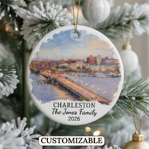 Persönliches Charleston, individuelles South Carol Keramik Ornament
