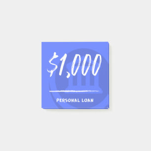 Persönliches Darlehen (1.000 $) Post-it Klebezettel