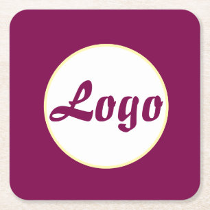 PERSÖNLICHES EIGENES LOGO BÜRO GESCHÄFT MODERN RECHTECKIGER PAPPUNTERSETZER