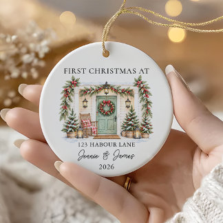 Persönliches erstes Weihnachten in unserem neuen Z Keramik Ornament