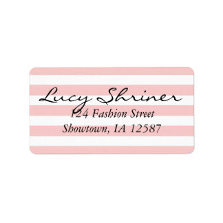 Persönliches Etikett für Pink Strip Adressaufkleber