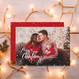 Persönliches Foto Frohe Weihnachten Rote Weihnacht