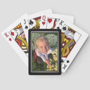 Persönliches Foto mit schwarzem Rahmen Spielkarten