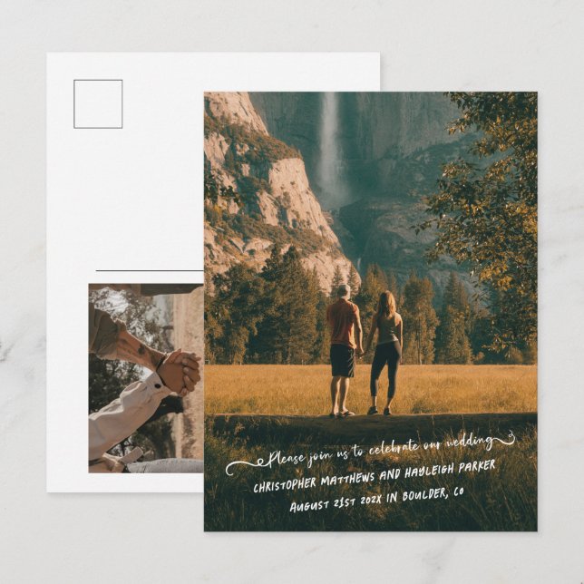 Persönliches Foto Save the Date Postkarte (Vorne/Hinten)