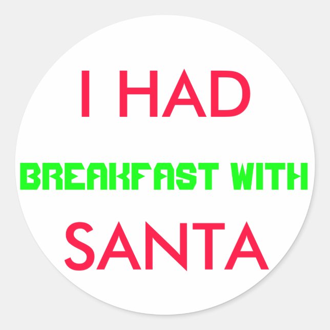 PERSÖNLICHES FRÜHSTÜCK MIT SANTA STICKER (Vorderseite)