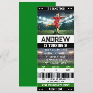 Persönliches Fußballticket Team Club Geburtstag Einladung