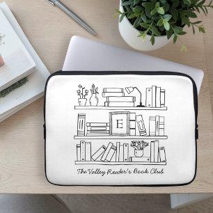 Persönliches Geschenk für den Buchclub mit Monogra Laptopschutzhülle