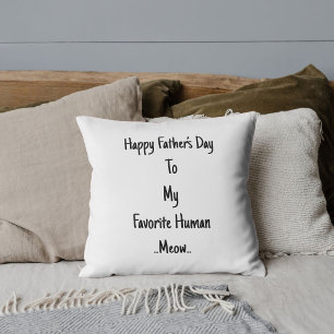 Persönliches Geschenk für den Katzenpapa zum Vater Kissen