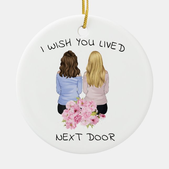 Persönliches Geschenk - Ich wünsche, dass Sie vor  Keramik Ornament (Vorne)
