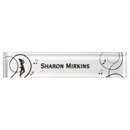 Persönliches Gestochen Tanzdesign Namensplakette