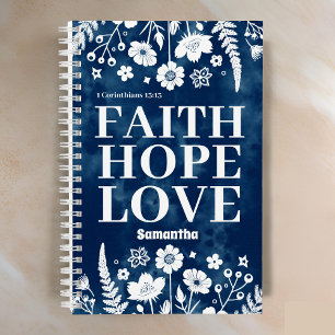 Persönliches Glaube Hoffnung Liebe Christliches Ta Notizbuch