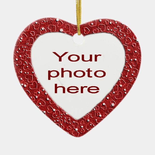 Persönliches Herz Keramik Ornament (Vorne)
