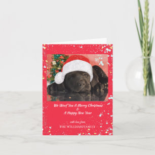 Persönliches Hunde-Foto Frohe Weihnachten  Karte