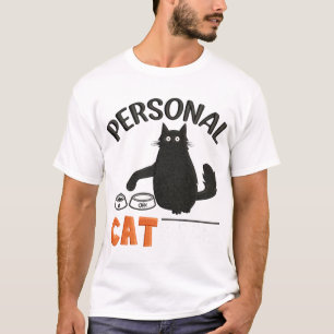 Persönliches Katze-Diener besticktes T-Shirt Lus