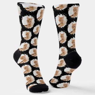 Persönliches Katzenliebhaber-Foto-Muster Socken