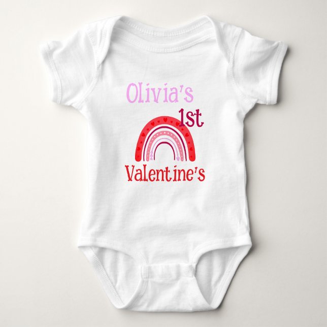 Persönliches Kleinkind meines ersten VALENTINE Baby Strampler (Vorderseite)