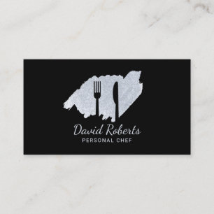 Persönliches Kochs-Catering-Restaurant-elegantes Visitenkarte