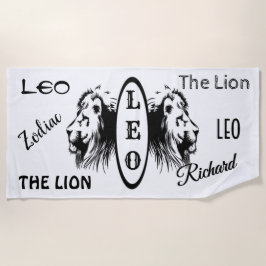 Persönliches Leo der Löwe Zodiac Strandtuch