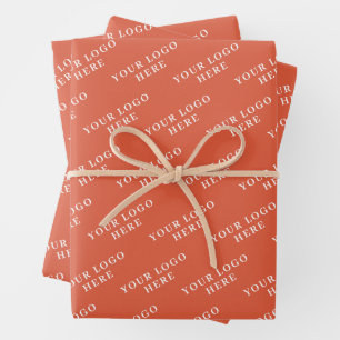 PERSÖNLICHES LOGO STILVOLL MODERN ELEGANT KLASSISC GESCHENKPAPIER SET