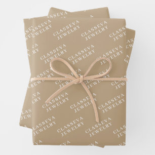 PERSÖNLICHES LOGO STYLISCH MODERN ELEGANT KLASSISC GESCHENKPAPIER SET