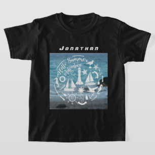 Persönliches maritimes Thema Hallo Sommerabenteuer T-Shirt