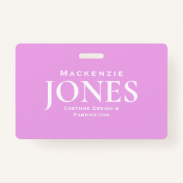 Persönliches Markenlogo Modern rosa Mitarbeiter-Ab Ausweis