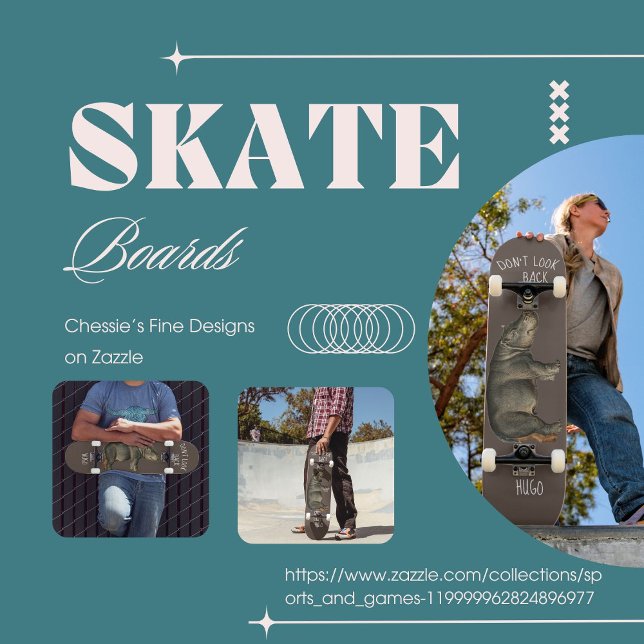 Persönliches modernes Zitat Hippopotamus Brown Skateboard (Von Creator hochgeladen)