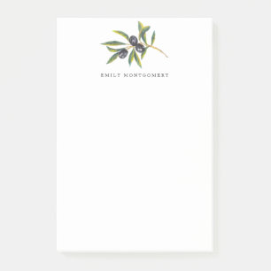 Persönliches Monogramm für die Olive Branch-Wasser Post-it Klebezettel