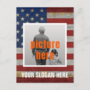 PERSÖNLICHES MOTTOS LANDESSPRUCH INDIVIDUELLE FLAG POSTKARTE