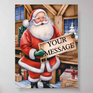 Persönliches Nachrichtenbrett des Weihnachtsmanns: Poster