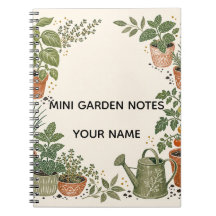 Persönliches Notizbuch für Mini-Gartennotizen