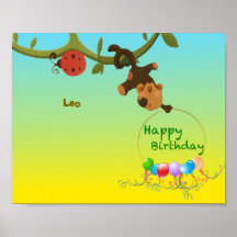 Persönliches Poster - Spielender Affe