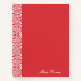 Persönliches rotes Mohn-Blumen-Notizbuch Notizbuch