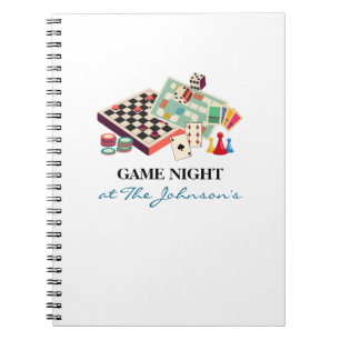 Persönliches Scorekeeping für Familien-Spielabende Notizblock