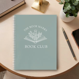 Persönliches Spiralnotizbuch mit Buchclub-Namen Notizbuch