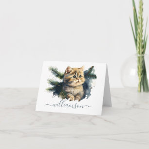 Persönliches Süßes Tabby-Kätzchen Aquarell