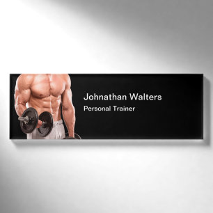 Persönliches Trainer-Trainings-Turnhallen-Persona Namenschild