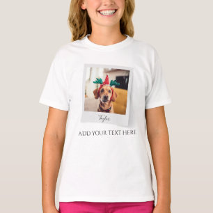 Persönliches Weihnachtsfoto mit Haustier T-Shirt