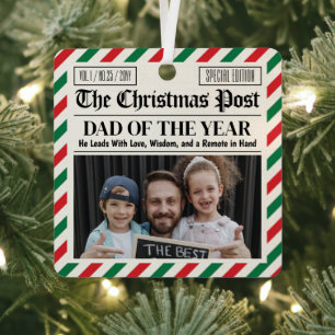 Persönliches Weihnachtsgeschenk für den Vater, Lus Ornament Aus Metall